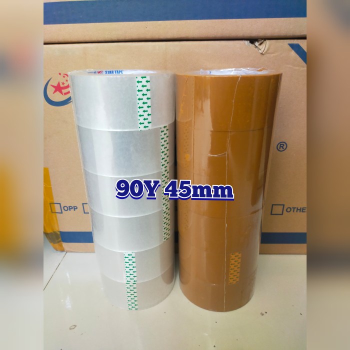 

HOT SALE lakban murah grosir coklat bening isi 6pcs