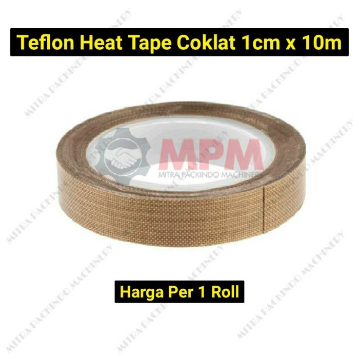 

HOT SALE Teflon Heat Tape Coklat 10mm 1cm x 10m - Isolasi Tahan Anti Panas