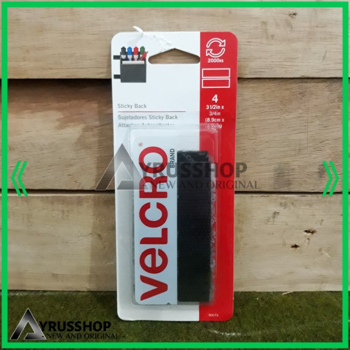 

HRG DISKON VELCRO Perekat Lepas-Pasang Sticky Back Htm 8.9x4.8cm-ORI made in USA