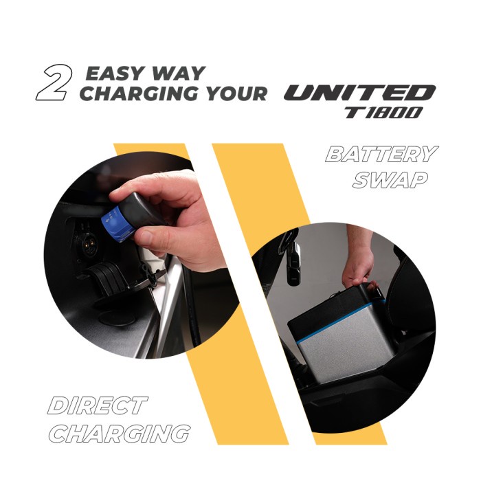 Terlaris United E-Motor T-1800 Baterai