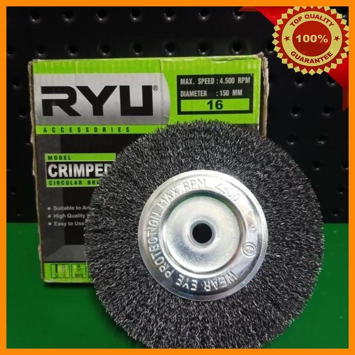 

(sara) ryu twist knot crimped 6 inch 150mm 0.3mm / sikat piring 6