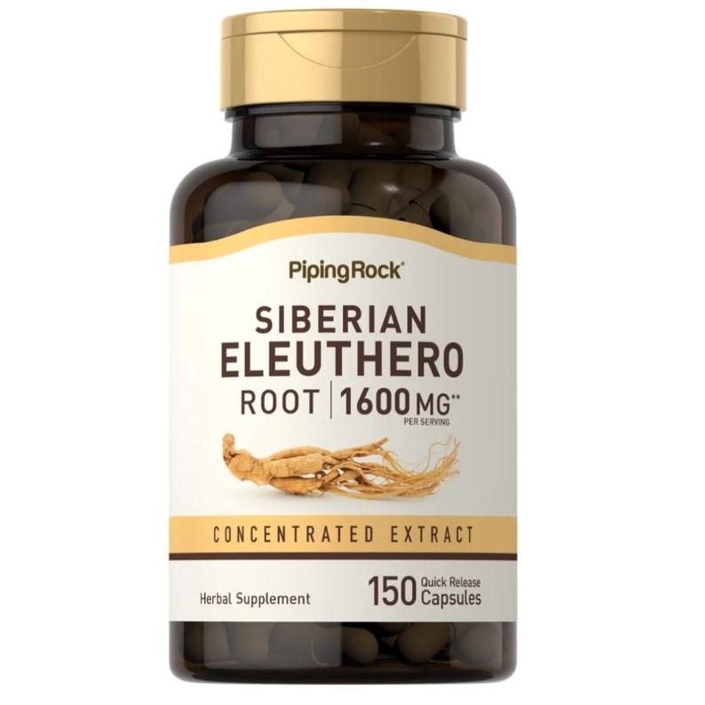 Pipingrock siberian ginseng eleuthero root 1600 mg per serving isi 150