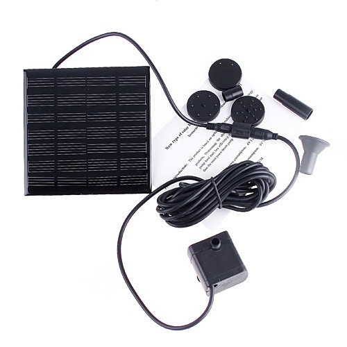 Air Mancur Kolam Tenaga Solar Matahari 7V 1.12W 150L -  Black