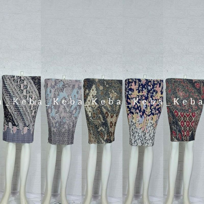 Rok Plisket Pendek Dewasa Rok Plisket 7/8 Rok Plisket Batik Rok Bawahan Kebaya Modern Rok Mini Rok P