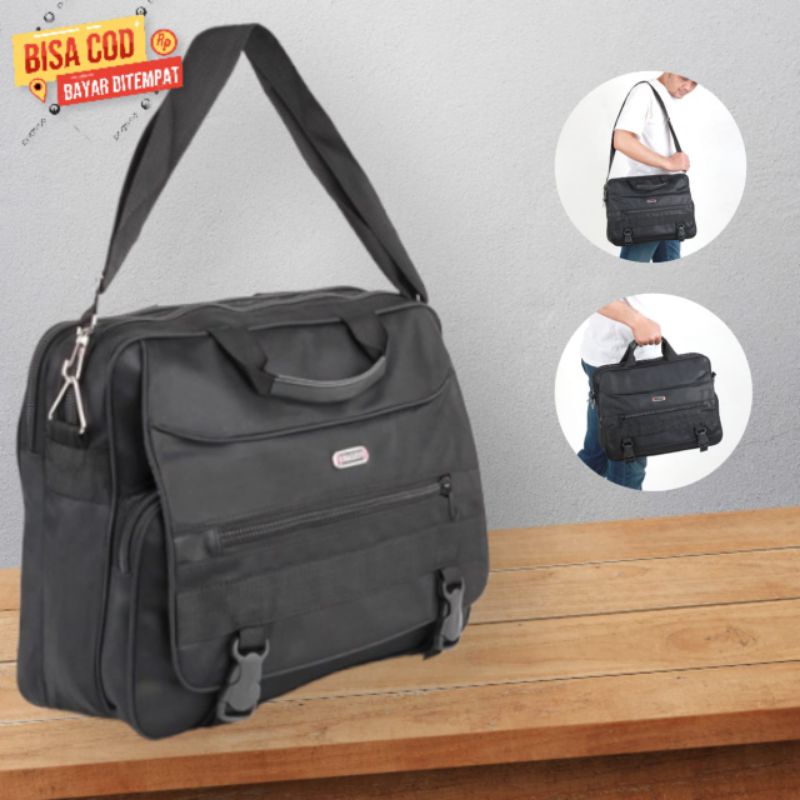 Tas Selempang Bahu Laptop Kerja Pria Kantong Besar Ferziano Tas Tengteng Jinjing Kerja Kantor Buat
