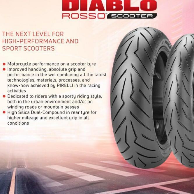 Ban Pirelli Diablo Rosso Scooter Uk 150/70-14 Ban Belakang Xmax Aerox