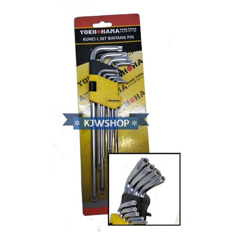 Kunci L Bintang set 9pcs Star Key merk Yokohama Kunci L Set Bintang murah