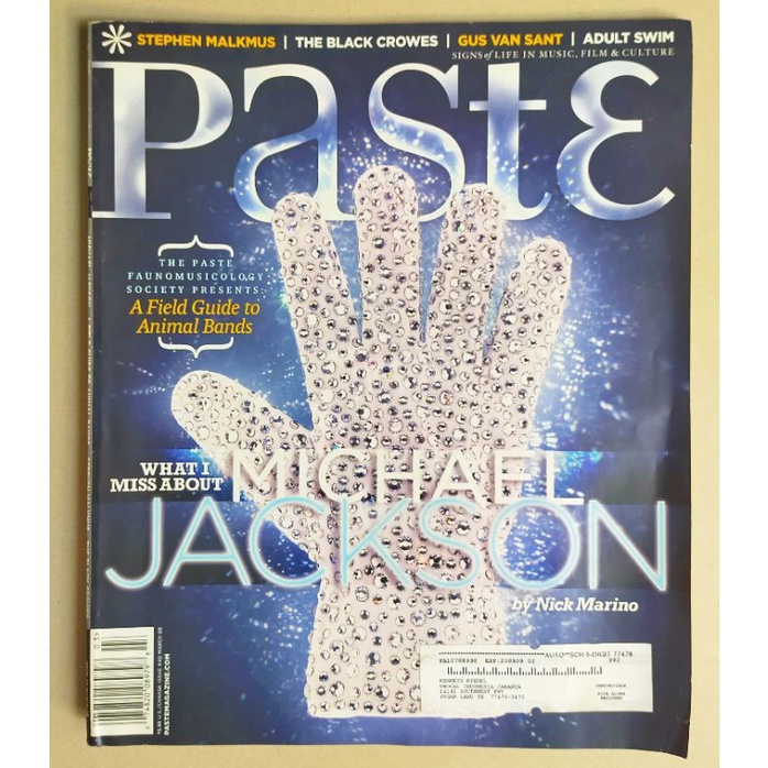 Majalah import Paste Magazine March 2008 : Michael Jackson + bonus CD