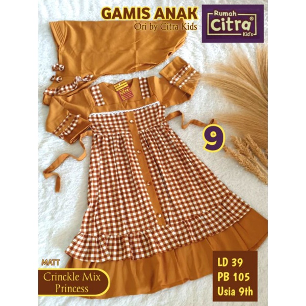 PROMO!!! GAMIS ANAK PEREMPUAN USIA 9  - 11 TAHUN. Usia 2 3 4 5 6 7 8 9 10 11. GAMIS CEWEK SYAR'I MUSLIMAH BERKUALITAS. ORI CITRA