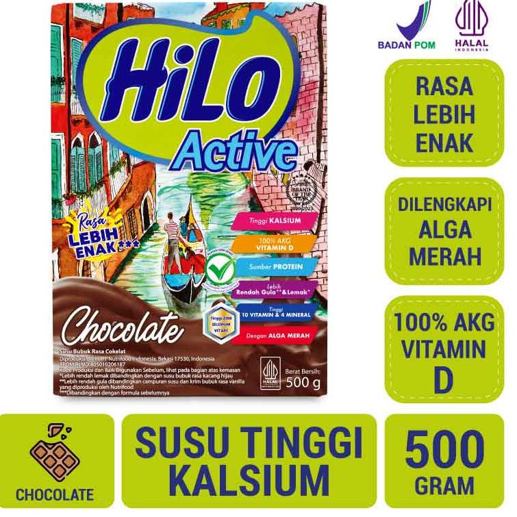 

Kode7o2Nc Diskon Gede HiLo Active Chocolate 500 gram - Susu Tinggi Kalsium Rendah Lemak