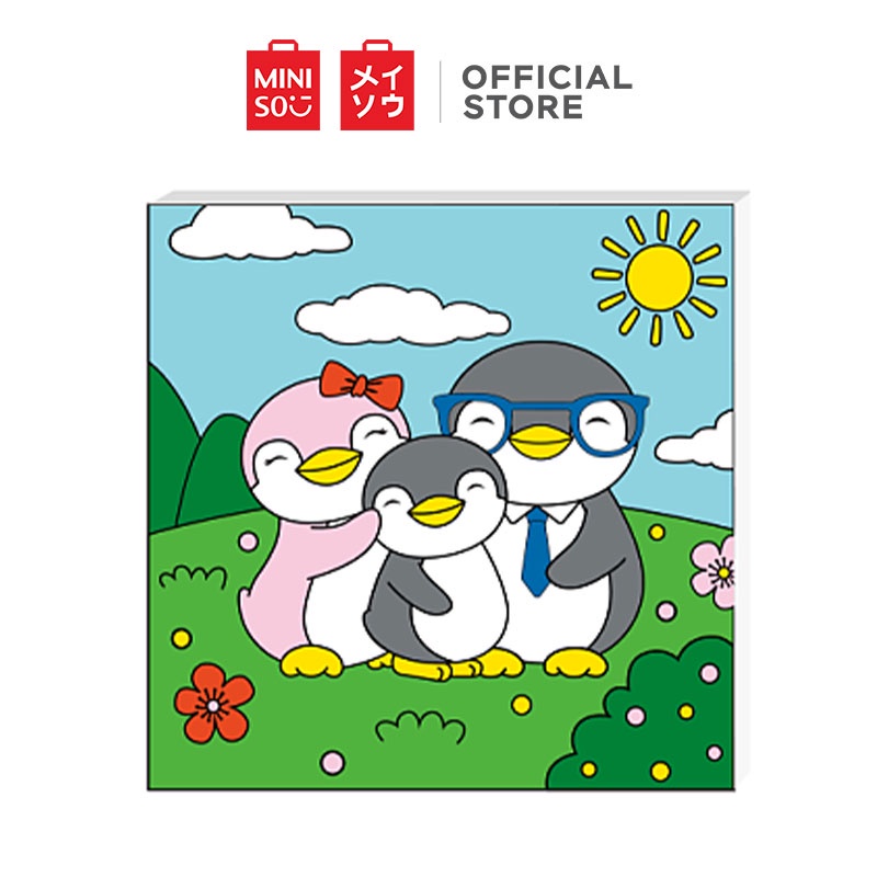 

COD BALI MINISO Painting Kit 25×25cm(Penguin Family) Alat Melukis Lukisan Penguin