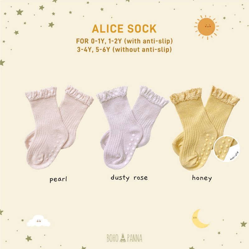 Bohopanna Boho Panna Alice Sock - Kaos Kaki Anak Bayi 0-6Y
