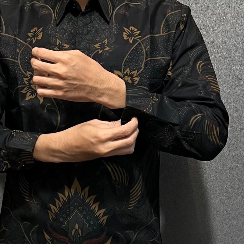 Batik slimfit pria premium katun halus kencana galing bunayyastore prabu laskala batik