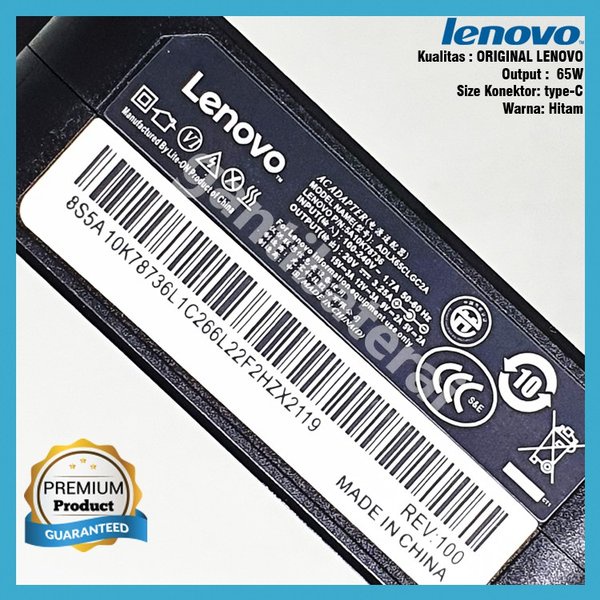 Adaptor Charger Laptop Lenovo Type C 65W