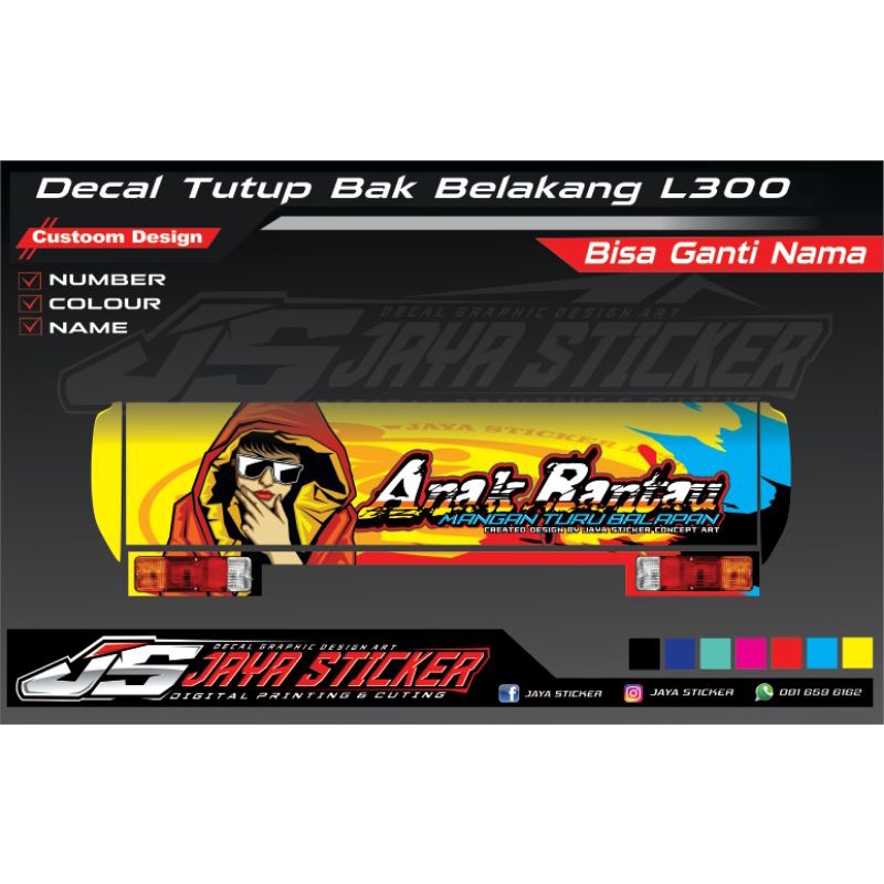 DECAL BAK BELAKANG L300
