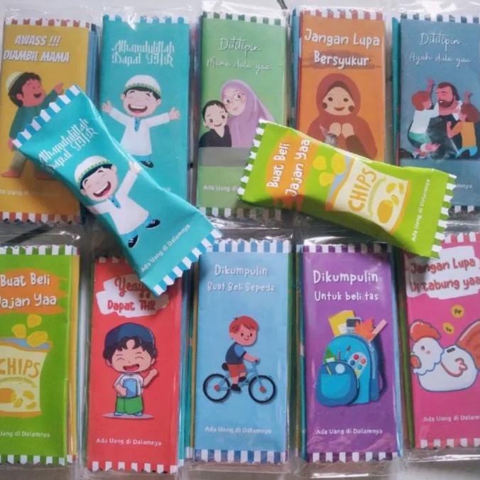 

Hampers 10Pcs Amplop Thr Lebaran Hari Raya Idul Fitri Unik Lucu Bungkus Permen Sale