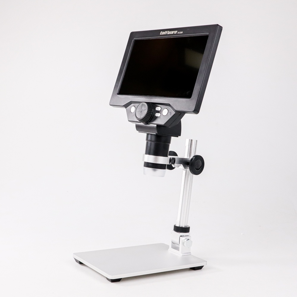 Mikroskop Digital 12MP 1200X Monitor &amp;amp; Metal Stand - Silver