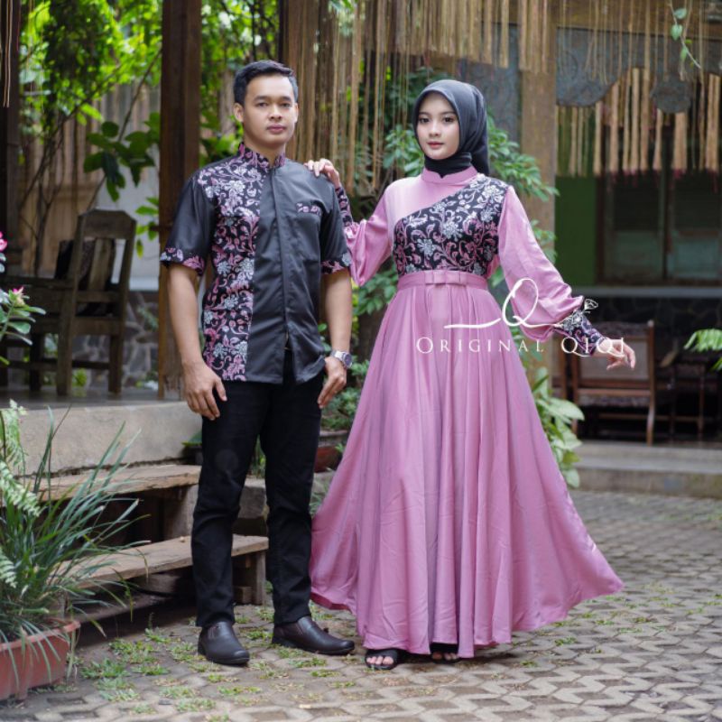 couple batik prada mutiara baju cuople kekinian baju couple batik pekalongan baju couple modern baju