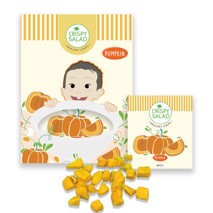 

Terlaris Crispy Salad Pumpkin Box Isi 10 Pcs @ 5Gr