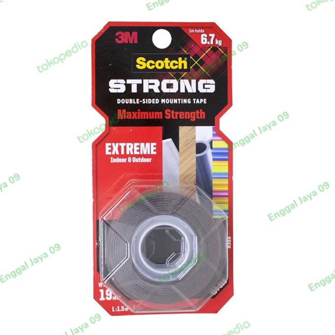 

3M DOUBLE TAPE-SCOTCH STRONG EXTREME INDOOR OUTDOOR 19mm1,5m suk01