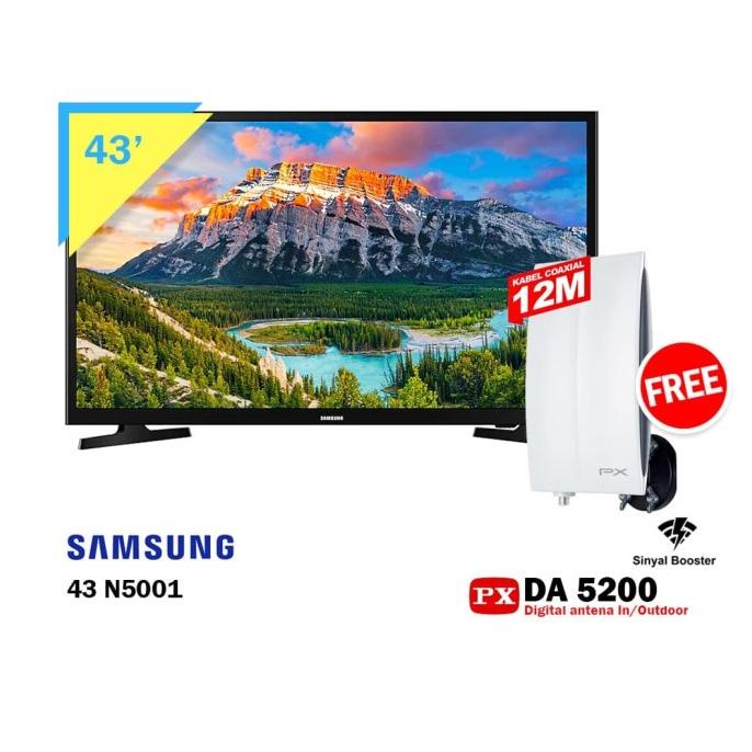 SAMSUNG 43N5001 with Antena PX DA 5200 LED TV 43 Inch FHD USB HDMI bah01