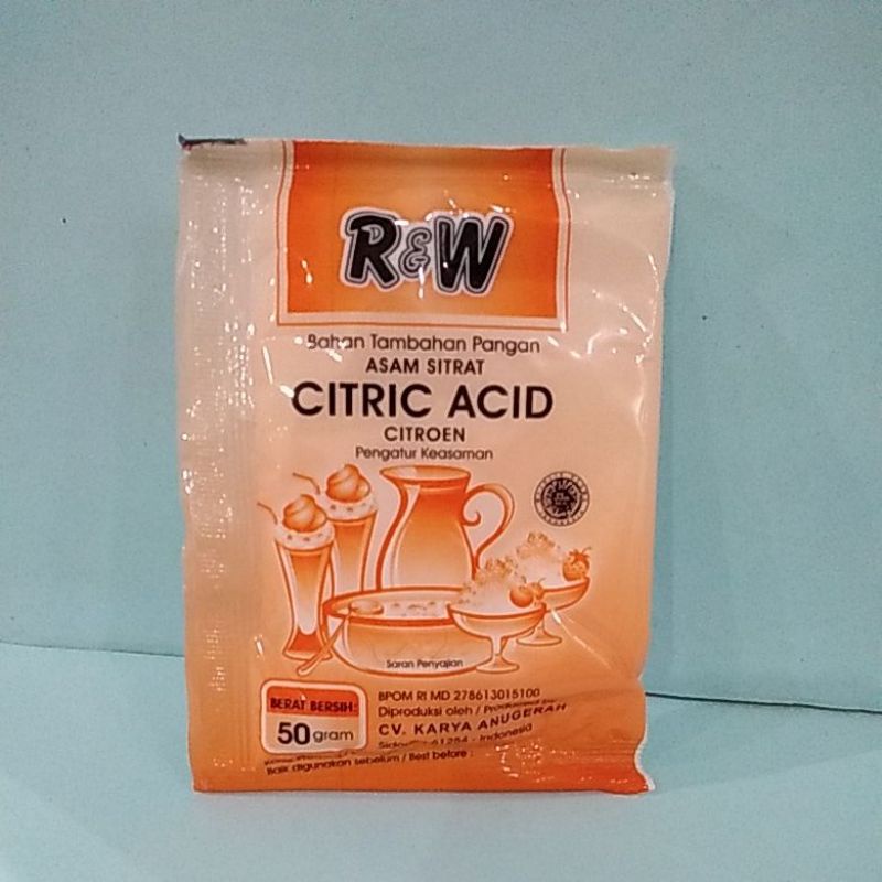 R&amp;W CITRIC ACID/CITRUN 50 GR