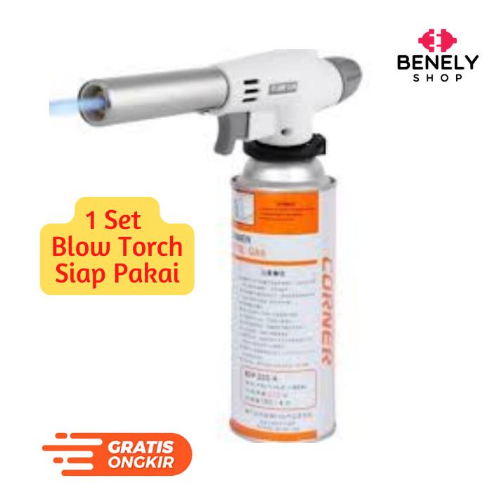 Terlaris Gas Torch Flame Gun Torch 1 Set Alat Las Bbq + Gas Kaleng
