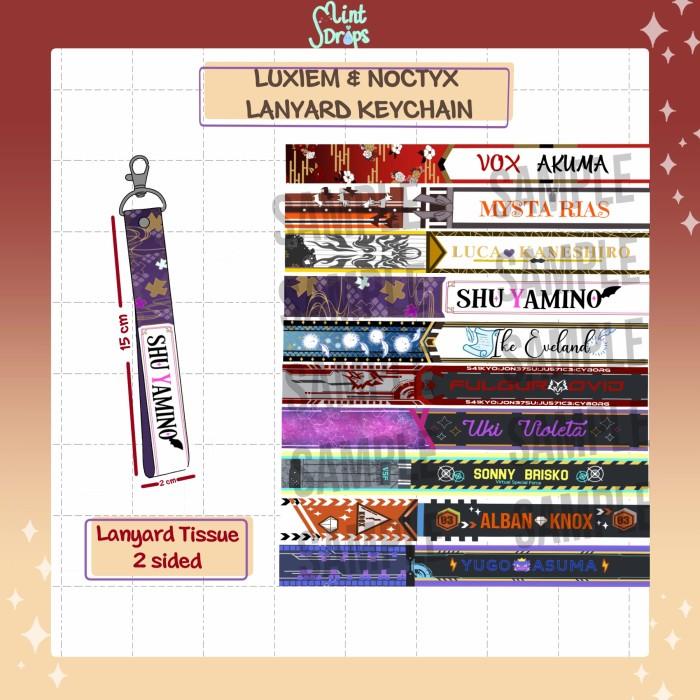 Terlaris Nijisanjien - Luxiem & Noctyx Lanyard Keychain