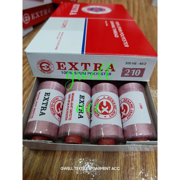 500 METER  BENANG  JAHIT MERK EXTRA WARNA  WARNI  ( Harga per 1 pcs )