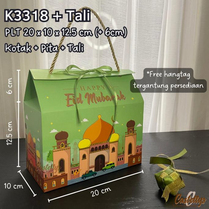 

paling diminati] 10pcs Kotak K3318 + Tali Tenteng Box Kue Nastar Hampers Lebaran Hadiah