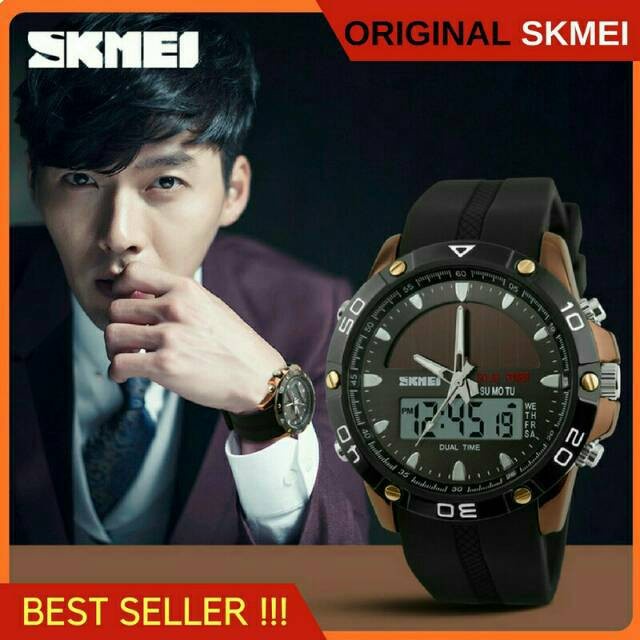 Flash Sale Populer Jam Tangan Digital Analog Pria Skmei Solar Power Ad 1064E Terbaru