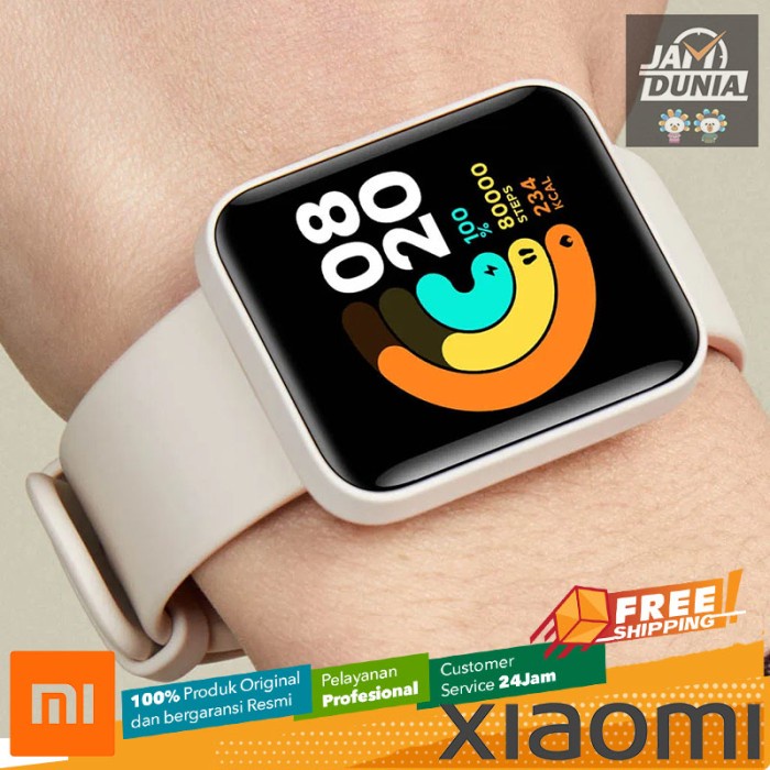 Flash Sale Xiaomi Original Mi Watch Lite Ivory Jam Tangan Pria Wanita Ng Termurah