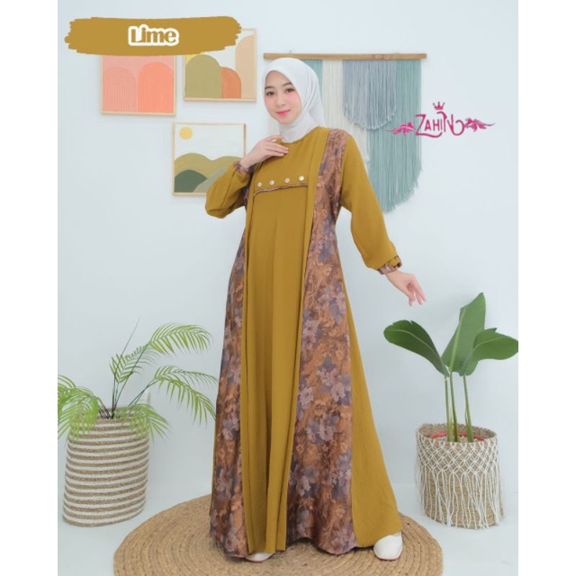 Nurmala Jivanka Jiharka Nala Dress original zahin venyta armany model brokat rempel terbaru lebaran hits itycrepe baju muslim murah adem busui bumil remaja