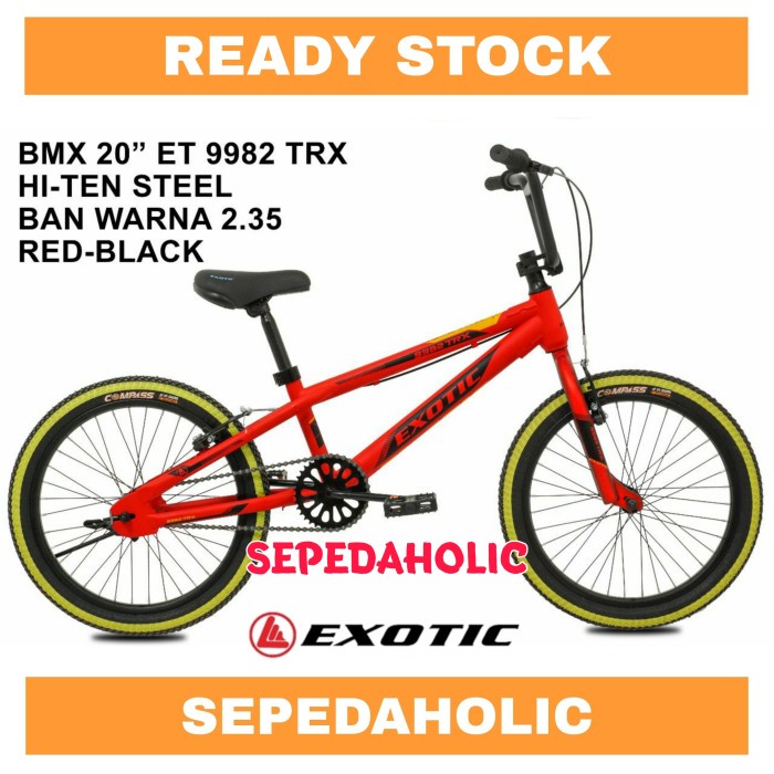 Terlaris Sepeda Bmx 20 Inch Exotic Et 9982 Trx Ban 2.35 ( Tanpa Rotor )
