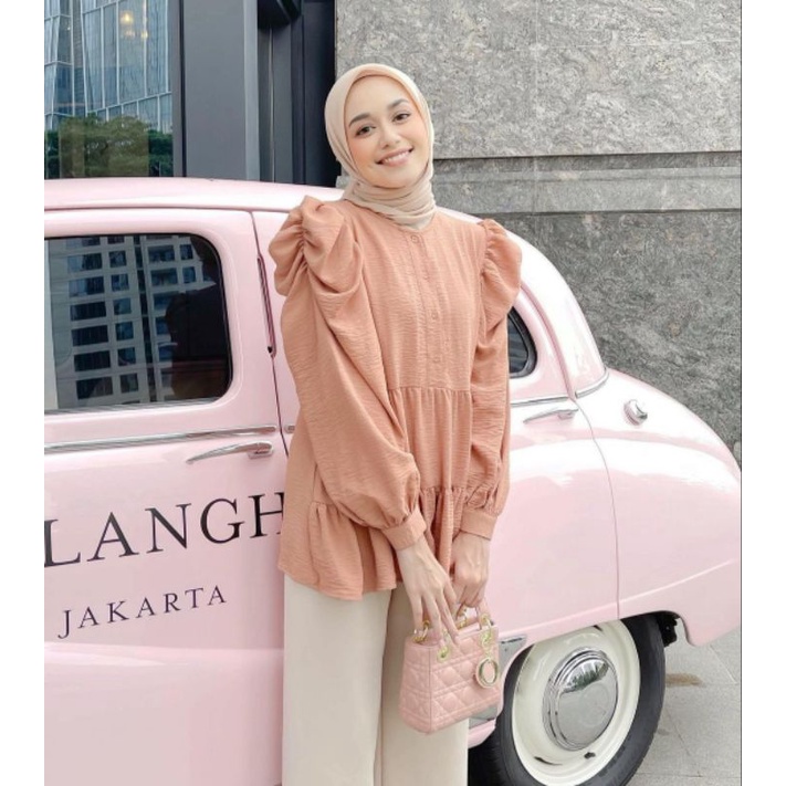 Preloved Puff Blouse Vanilla Hijab