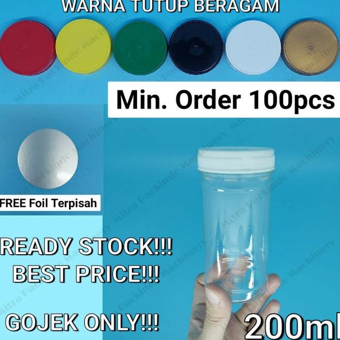 *#*#*#] Botol Sambal Toples Sambel Bumbu Plastik PET 200ml PREMIUM 200 ml