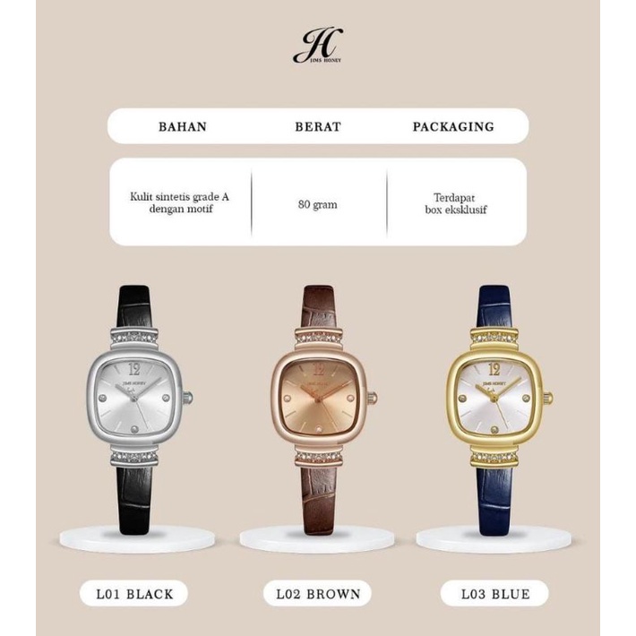 JAM TANGAN 8012 JIMS HONEY + BOX EXCLUSIVE