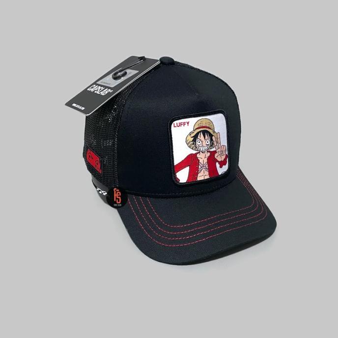 TOPI ORIGINAL CAPSLAB TRUCKER TONAL LUFFY BLACK ---READY---