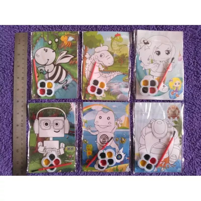 

1 Set Mewarnai Kertas Cat Air Mainan Anak Edukasi