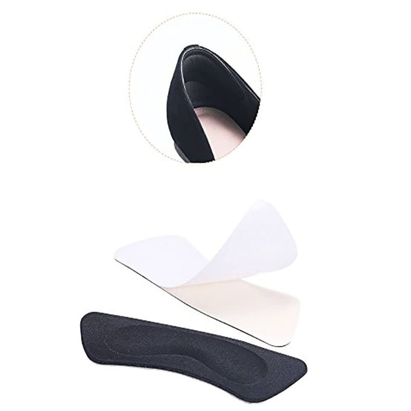 FreshDcart Hitam Bantalan Pelindung Tumit Insole Shoes Heels Pad Pain Relief - 518RY