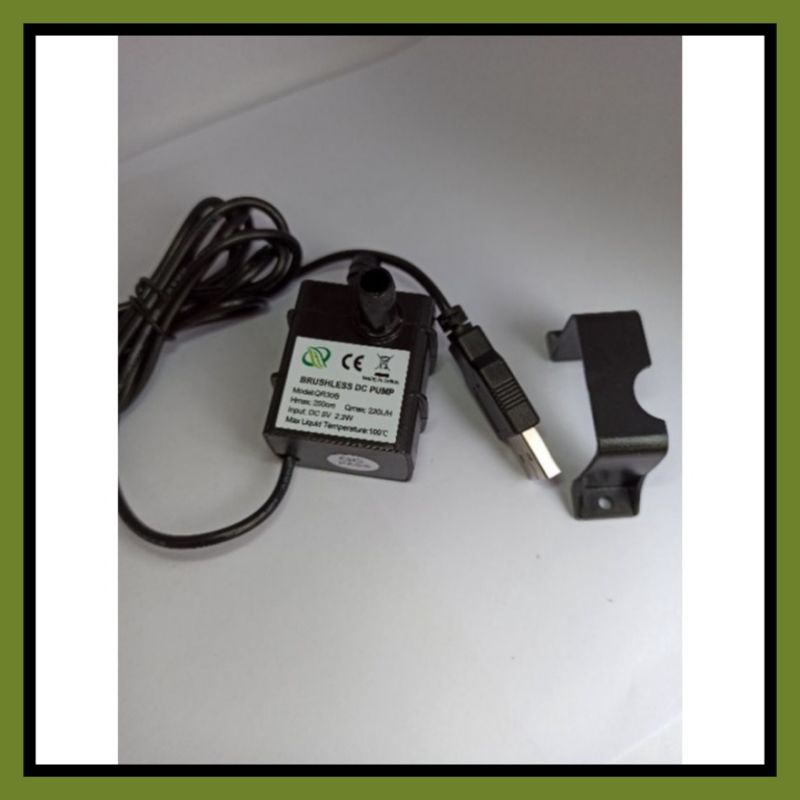 Pompa Air Aquarium Submersible USB DC 5V 2.3Watt