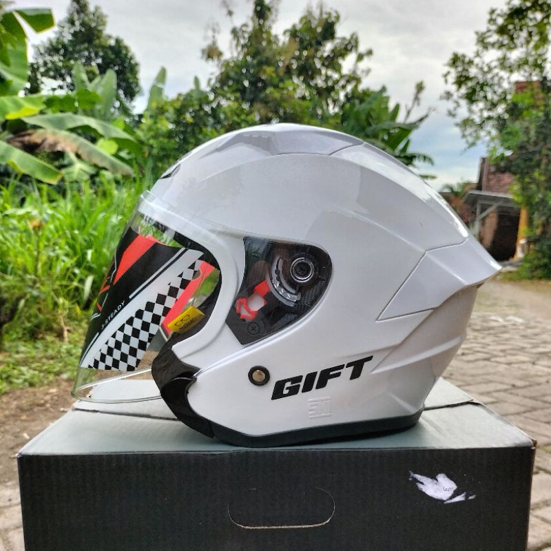 HELM HALF FACE GIFT SARGON PAKET GANTENG ORIGINAL SNI