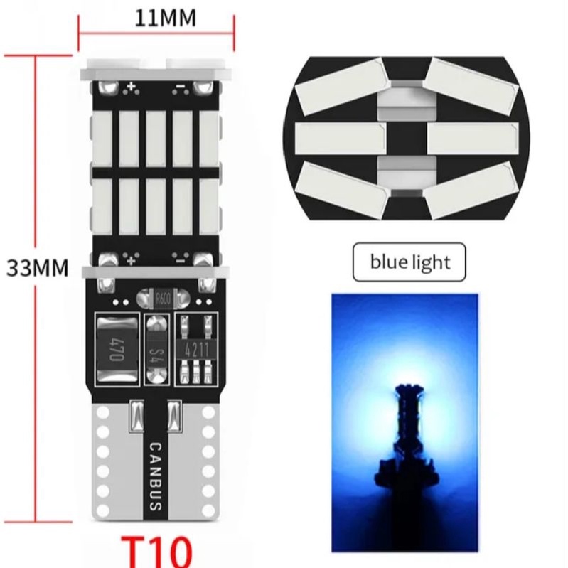 lampu mobil motor T15 45 SMD untuk sein senja kota Super terang Sein Dajjal