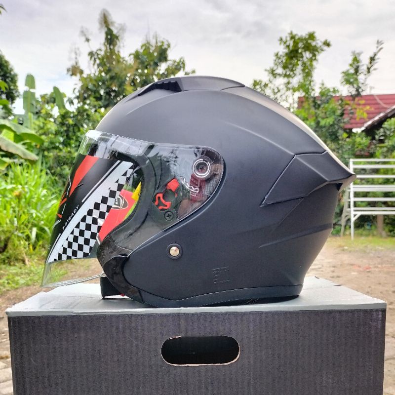 HELM HALF FACE GIFT SARGON PAKET GANTENG ORIGINAL SNI