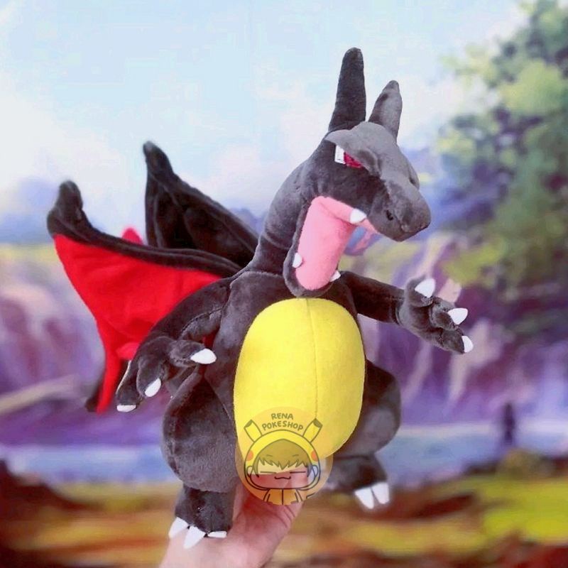 Boneka Pokemon Charizard Shiny Black