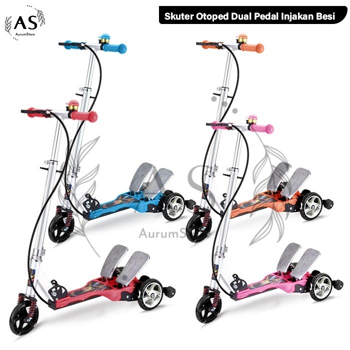 Skuter Anak Injak Dual Pedal Mainan Scooter Anak Otoped Dua Pedal