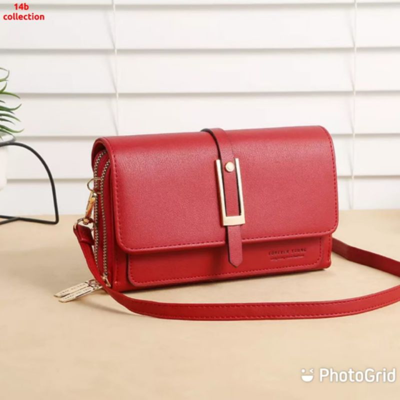 Tas Selempang Fashion Baru untuk Wanita Dompet Fashion Wanita Dompet Kulit PU Clutch Tas Messenger Saku Ponsel Multifungsi