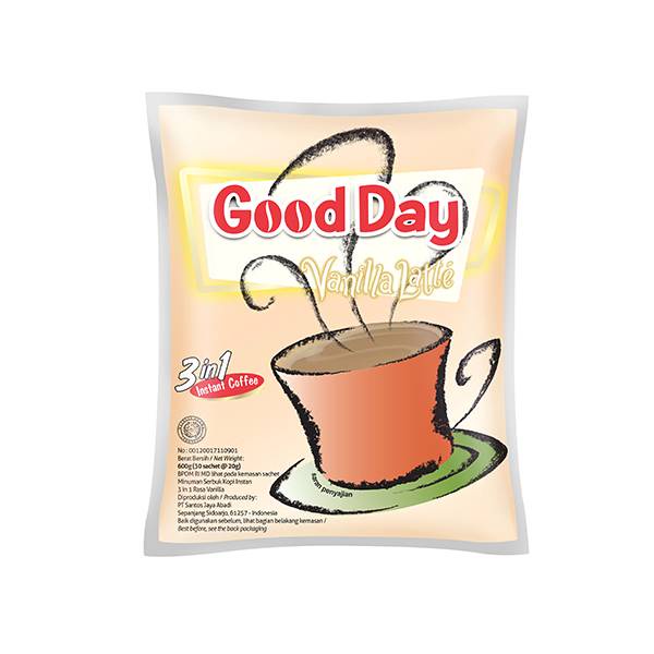 

GOOD DAY VANILLA LATTE BAG ISI 30 SACHET X 20 GR - KOPI