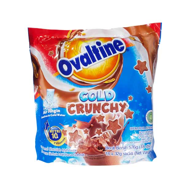 

OVALTINE CRUNCHY ICED CHOCO ISI 18 SACHET X 32 GR