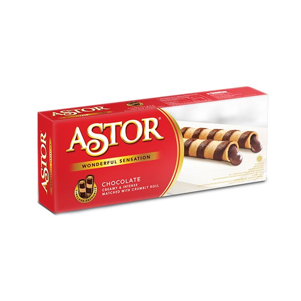 Promo Harga Astor Wafer Roll Double Chocolate 150 gr - Shopee